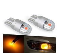 SageSunny T10 W5w Led Feu de Position Veilleuses 12v 3000K Ambre Orange 168 194 Led Clignotant pour Ampoule Plaque Veilleuse Moto -Une Garantie D'un An