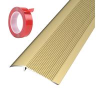 SAGIDAR Baguette Recouvrement Large 10cm, Bande Transition pour Sol Irrégulier, Surface Lisse, Facile À Installer, Convient pour Une Pente De Seuil De 1.5-4.5cm, Raccordement D'espace