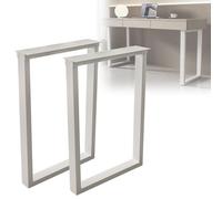 SAGIDAR Pieds D'armoire Et De Table en Métal Peut Supporter 300 Kg, Pied Meuble Reglable pour Table Basse, Commode, Bricolage, Piètement pour Table À Manger Bureau Support Profil Carré(White,40x62cm)