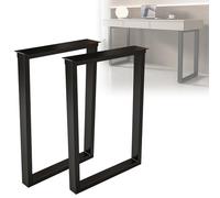 SAGIDAR Pieds D'armoire Et De Table en Métal Peut Supporter 300 Kg, Pied Meuble Reglable pour Table Basse, Commode, Bricolage, Piètement pour Table À Manger Bureau Support Profil Carré(Black,40x72cm)