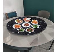 SAGIDAR Plateau Tournant en Bois, Rond Plaque De Service Rotatif, Table À Manger Plateau De Service, Silencieux, Facile À Partager, 6 Couleurs, Belle Et Durable, pour Les Fêtes, Les Banquets