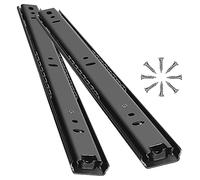 SAGIDAR Rails pour Tiroirs, Glissières De Tiroir en Métal, Coulisses À Billes, 20cm-50cm, Solide Et Robuste, Fixation par Vis, 1 Paire Rail Telescopique Montage Latéral, Ne Se Déforme Pas Facilement