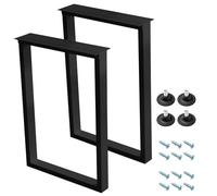 SAGIDAR Table Basse Banc Pieds De Remplacement Noir/Blanc/Or, Piètement Support De Bureau Réglable, Largeur 30/40/50cm, Pieds De Support en Fixation en Métal pour Manger Bureau(Black,30x25cm)