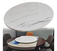 SAGIDAR Table Tournante en Bois Ronde, Grand Plateau Tournant De Table À Manger, Diamètre 50cm-100cm, Pas Facile À Incliner, 360° Rotation Plateau De Service, Silencieux Et Antidérapant