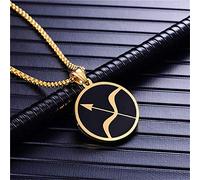 Sagittaire 12 Constellations Collier Pour Hommes/Femmes - Cadeaux D'Anniversaire Couleur Or Amulette Pendentif Collier，Signe Du Zodiaque Horoscope Astrologie Cadeaux Hommes/Femmes Bijoux,Sagittaire,