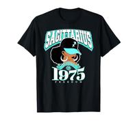 Sagittaire 1975 Peau mélanée Traits du Zodiaque Reine Diva T-Shirt