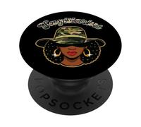 Sagittaire Reine Camo Femme Noir Anniversaire Signe du PopSockets PopGrip Adhésif