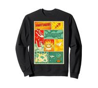 Sagittaire Wanderer Rétro Zodiaque Voyage Horoscope Art Sweatshirt