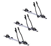 Sagittar Lot de 3 porte-vélos + barres de toit VDP Evo en aluminium compatible avec Alfa Romeo 159 SW, 5 portes 2005-2013