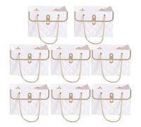 Sagni Cadeau En Papier, Jardinières Pour Accords, Sacs De 8 Pièces De Cadeau Avec De Longues Poignées Pour Emballage Floral Enveloppement Convient Pour Placer Les Types De