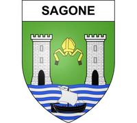 Sagone 20 ville sticker blason écusson autocollant adhésif - Taille : 4 cm