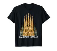 Sagrada Familia Barcelone Espagne Basilique Architecture T-Shirt