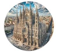 Sagrada Familia, Espagne 1000 Pièces Jigsaw Puzzles bâtiment Puzzle Rond pour Adultes Et Enfants Cadeaux Jeu D'Intelligence De l'art De La DécoRat ION Moderne 1000pcs (67.5x67.5cm)