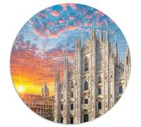 Sagrada Familia, Espagne 1000 Pièces Jigsaw Puzzles bâtiment Puzzle Rond pour Adultes Et Enfants Encastrement Parfait Jeu D'Intelligence De l'art De La DécoRat ION Moderne 1000pcs (67.5