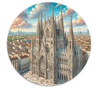 Sagrada Familia, Espagne 1000 Pièces Jigsaw Puzzles bâtiment Puzzle Rond pour Enfants Décompression Jeu D'Intelligence De l'art De La DécoRat ION Moderne 1000pcs (67.5x67.5cm)