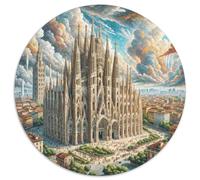 Sagrada Familia, Espagne 1000 Pièces Puzzle bâtiment Puzzles Ronds pour Enfants Encastrement Parfait Jeu D'Intelligence De l'art De La DécoRat ION Moderne 1000pcs (67.5x67.5cm)