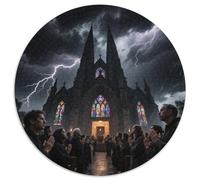 Sagrada Familia, Espagne 1000 Pièces Puzzles Classiques bâtiment Puzzle Circulaire pour Enfants Cadeaux Jeu D'Intelligence De l'art De La DécoRat ION Moderne 1000pcs (67.5x67.5cm)