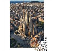 Sagrada Familia Puzzle 1000 Piece pour Adultes Enfant, Puzzle 1000pcs Jeu Éducatif Défi Jouet Jeu D'adresse pour Toute La Famille 52x38cm/1000pcs