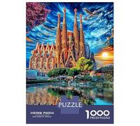 Sagrada Familia Puzzle 1000 Piece pour Adultes Enfant, Puzzle Jeu Éducatif Défi Jouet Jeu D'adresse pour Toute La Famille 52x38cm/1000pcs