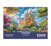 Sagrada Familia Puzzle 1000 Piece pour Adultes, Puzzle Difficile Jeu D'adresse pour Toute La Famille 52x38cm/1000pcs