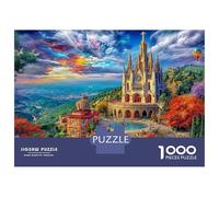 Sagrada Familia Puzzle 1000 Piece, Puzzle Jeu Éducatif Défi Jouet Jeu D'adresse pour Toute La Famille 52x38cm/1000pcs