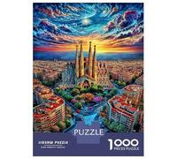 Sagrada Familia Puzzle 1000 Pièces Difficile-Jeu De Réflexion pour Adultes Et Enfants (12+),Jeu De Défi Intellectuel 38x26cm/1000pcs