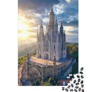 Sagrada Familia Puzzle 1000 Pièces Difficile pour Adults Adolescents Et Enfants Puzzles, Jeu De Défi Intellectuel 52x38cm/1000pcs