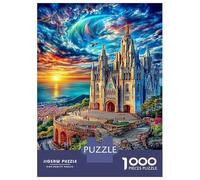 Sagrada Familia Puzzle 1000 Pièces Difficile pour Adults Adolescents Et Enfants Puzzles, Jeu De Défi Intellectuel 38x26cm/1000pcs