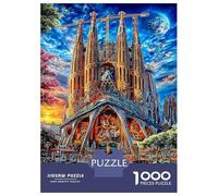 Sagrada Familia Puzzle 1000 Pièces Difficile Puzzles pour Adults DIY Jigsaw Puzzle Casse-tête De Jeu Familial Jouets De Défi 52x38cm/1000pcs