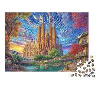 Sagrada Familia Puzzle 1000 Pièces Difficile Puzzles pour Adults DIY Jigsaw Puzzle Casse-tête De Jeu Familial Jouets De Défi 52x38cm/1000pcs