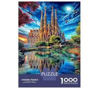 Sagrada Familia Puzzle 1000 Pièces Difficile Puzzles pour Adults DIY Jigsaw Puzzle Casse-tête De Jeu Familial Jouets De Défi 38x26cm/1000pcs