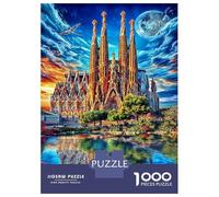 Sagrada Familia Puzzle 1000 Pièces Difficile Puzzles pour Adults DIY Jigsaw Puzzle Casse-tête De Jeu Familial Jouets De Défi 38x26cm/1000pcs