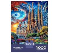 Sagrada Familia Puzzle 1000 Pièces Difficile Puzzles pour Adults DIY Jigsaw Puzzle Casse-tête De Jeu Familial Jouets De Défi 38x26cm/1000pcs