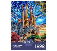 Sagrada Familia Puzzle 1000 Pièces Difficile Puzzles pour Adults DIY Jigsaw Puzzle Casse-tête De Jeu Familial Jouets De Défi 38x26cm/1000pcs