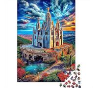 Sagrada Familia Puzzle 1000 Pièces, Difficile Puzzles pour Adults Enfant, Jeu De Défi Intellectuel 38x26cm/1000pcs