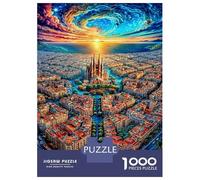 Sagrada Familia Puzzle 1000 Pièces pour Adultes Et Enfants Difficile DIY Jigsaw Puzzle Casse-tête De Jeu Familial Jouets De Défi 52x38cm/1000pcs
