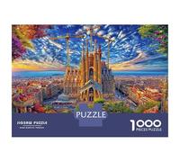 Sagrada Familia Puzzle 1000 Pièces pour Adultes Et Enfants, Difficile Puzzles, Activité Familiale Captivante,Jeu De Défi Intellectuel 52x38cm/1000pcs