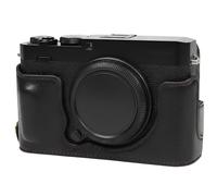 Sagreeny Étui de protection en cuir pour appareil photo compatible avec X-E4 Édition avancée Poignée antidérapante Design rétro, Noir , housse de protection pour appareil photo