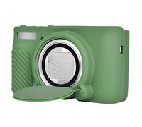 Sagreeny Étui de protection en silicone compatible avec appareil photo numérique Canon Powershot SX740 SX730 HS - Housse de protection en caoutchouc souple avec couvercle d'objectif amovible, Vert, 4×
