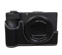 Sagreeny Étui de protection pour appareil photo compatible avec Canon PowerShot V1 en cuir synthétique - Demi-étui de transport léger pour Canon V1, Noir , Accessoire pour appareil photo instantané