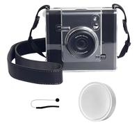 Sagreeny Étui de protection pour appareil photo compatible avec Fujifilm Wide EVO, accessoires instantanés, coque rigide en polycarbonate transparent avec bouchon d'objectif en aluminium argenté