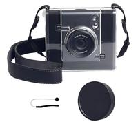 Sagreeny Étui de protection pour appareil photo compatible avec Fujifilm Wide EVO, accessoires instantanés, coque rigide en polycarbonate transparent avec bouchon d'objectif en aluminium argenté