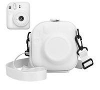 Sagreeny Étui de protection pour appareil photo Fujifilm Instax Mini 12 11 9 8 99 90 40, housse de protection en EVA avec sangle réglable, rangement compact, blanc, 4×3×2 inch, housse de protection