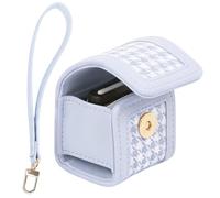 Sagreeny Étui de protection pour appareil photo Fujifilm Instax Pal, sac en cuir PU sur mesure avec bracelet, rangement de transport compact, idéal pour les photographes, bleu, 4×3×2 inch, housse de