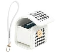 Sagreeny Étui de protection pour appareil photo Fujifilm Instax Pal, sac en cuir PU sur mesure avec bracelet, rangement de transport compact, idéal pour les photographes, blanc, 4×3×2 inch, housse de