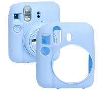 Sagreeny Étui de protection pour appareil photo instantané Fujifilm Instax Mini 12, étui en silicone souple, rangement compact, bleu, 4×3×2 inch, housse de protection pour appareil photo