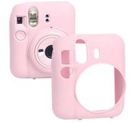Sagreeny Étui de protection pour appareil photo instantané Fujifilm Instax Mini 12, étui en silicone souple, rangement compact, rose, 4×3×2 inch, housse de protection pour appareil photo