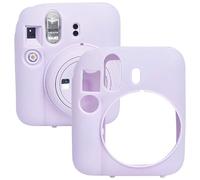 Sagreeny Étui de protection pour appareil photo instantané Fujifilm Instax Mini 12, étui en silicone souple, rangement compact, violet, 4×3×2 inch, housse de protection pour appareil photo