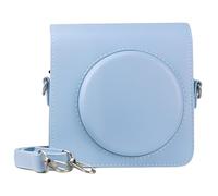 Sagreeny Étui de protection pour appareil photo instantané Fujifilm Instax Square SQ1, sac en cuir synthétique sur mesure avec bandoulière réglable, rangement compact, bleu, 4×3×2 inch, housse de