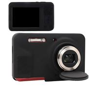 Sagreeny Étui de protection pour appareil photo numérique Kodak PIXPRO FZ55, étui en silicone souple avec couvercle d'objectif amovible, rangement compact, Noir , 4×3×2 inch, housse de protection pour